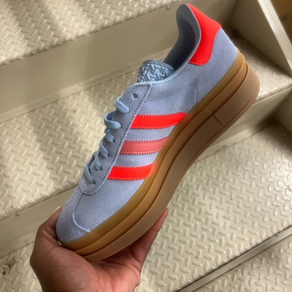 Grade School Adidas Gazelle Bold Sneakers - Picture 4 of 4